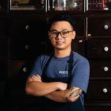 Chef John Lim — founder of Roots Bistronomy at The Old Court House Kuching, known for crossroad cooking with Bornean biodiversity, Serumpun Sarawak mentee