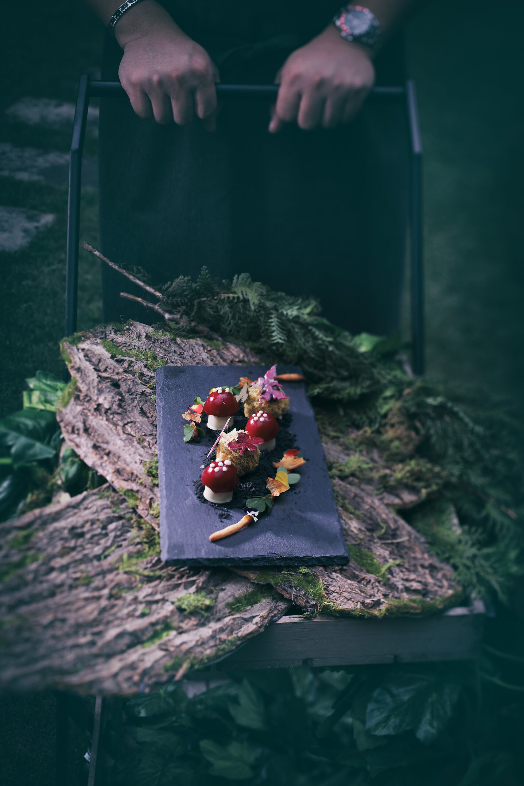 Krug Single Ingredient platter by Chef James Won