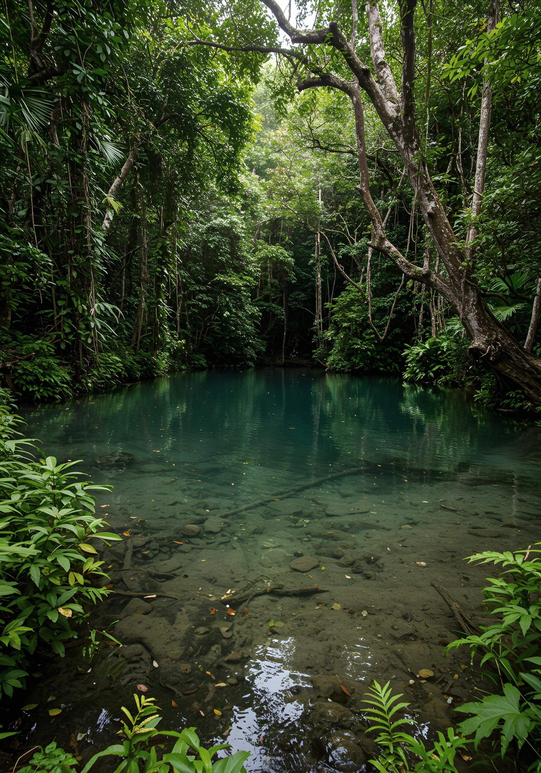 Interior of Borneo’s ancient rainforest — oldest living ecosystem on earth, home to thousands of endemic edible and medicinal plant species documented by Serumpun Sarawak