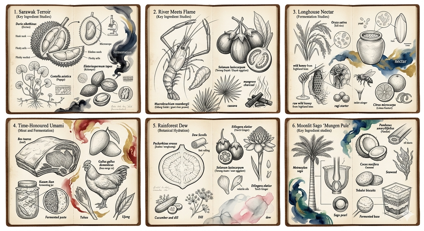 Traditional indigenous food preparation techniques of Sarawak — living methods preserved and elevated through Serumpun Sarawak’s conservation programme